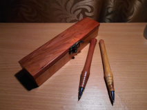 Éger-szilva tolltartó, szilva és barack tollal #2